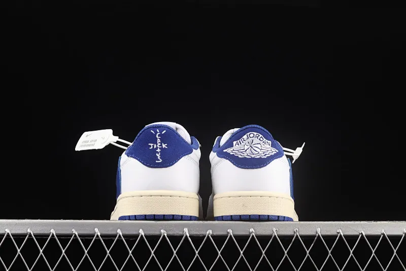 All categories Air Jordan Jordan series basketball shoes Air Jordan 1 Low Travis Scott x Air Jordan 1 Low AJ1 Joe 1 white and blue inverted low-top cultural sneakers DM9868-218
